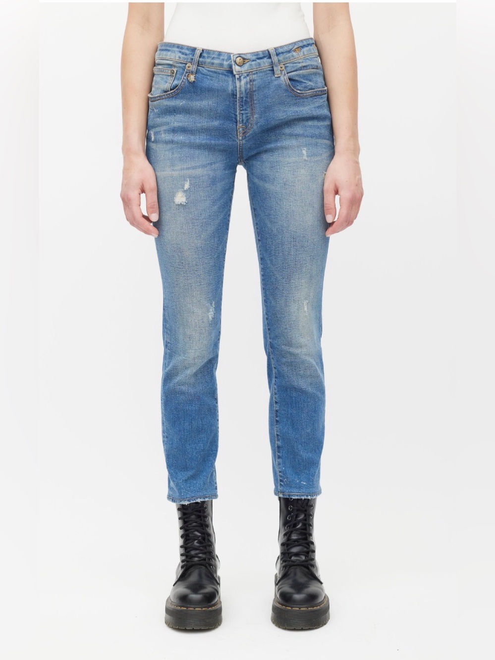R13 Kate Skinny Jeans 28 | Distressed  Designer Denim Rock Chic Model Off Duty